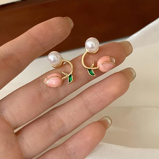 Pink Tulip Pearl Flower