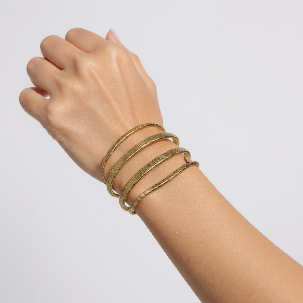 Anti Tarnish Spiral Bracelet