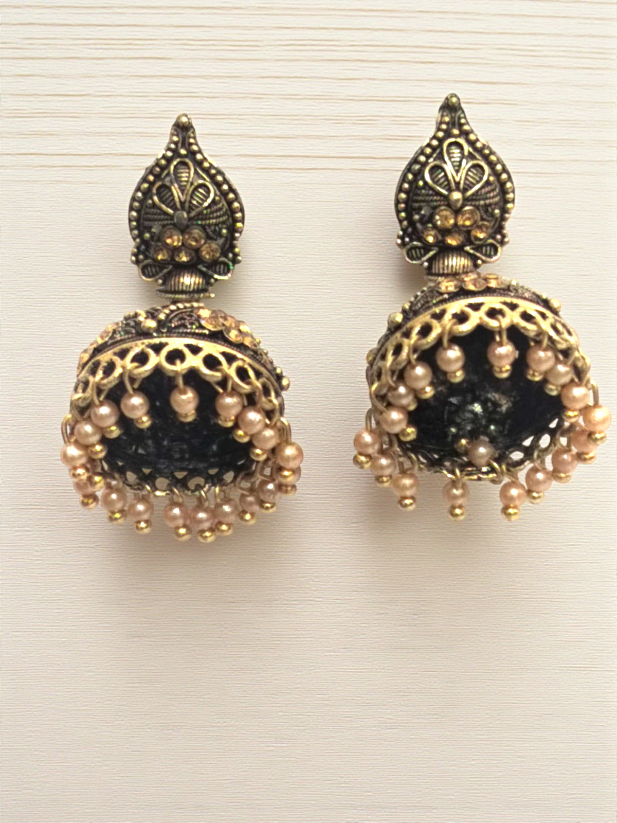 Golden Oxidized Jhumka