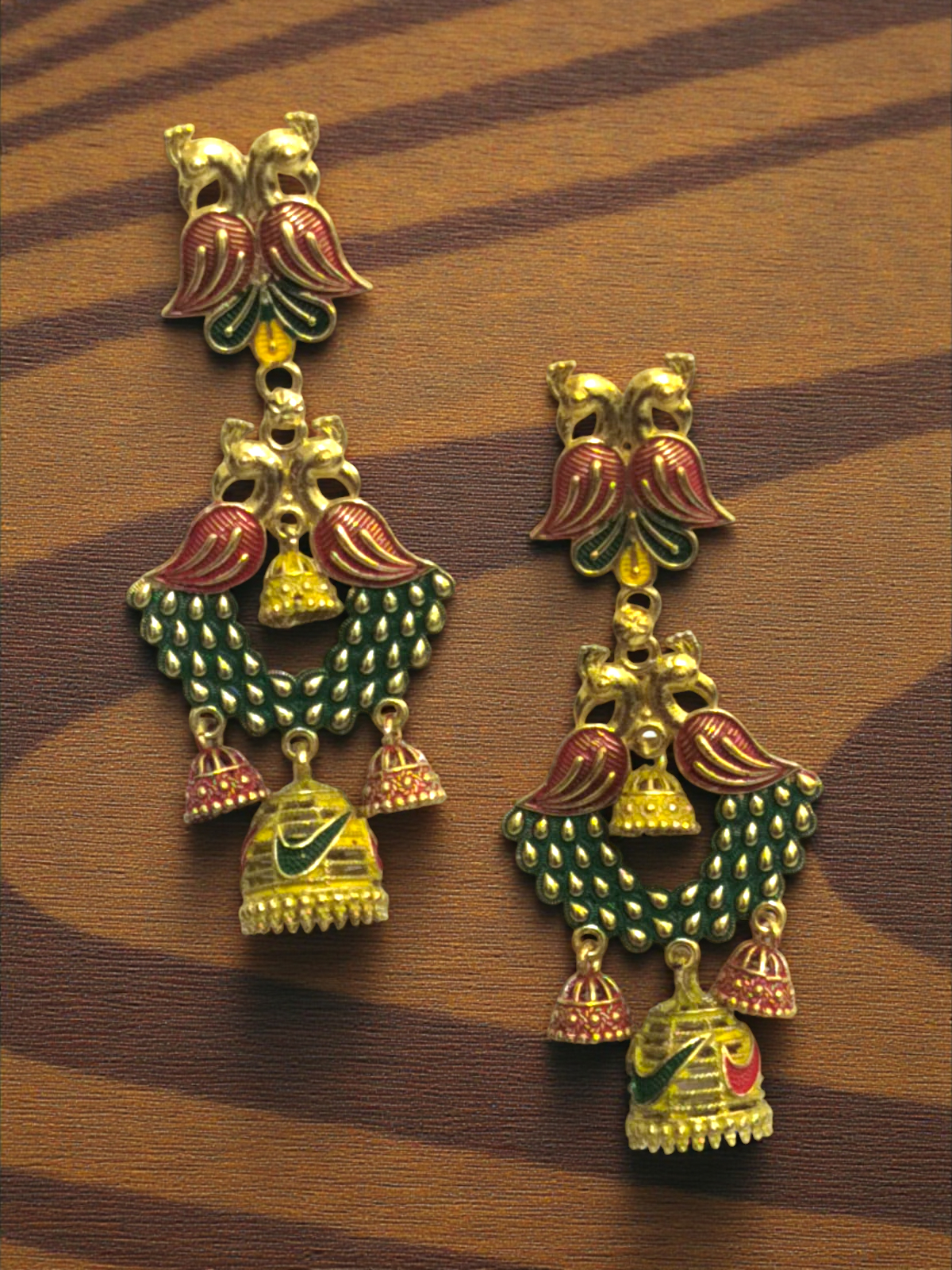 Multicolor Oxidized Jhumka