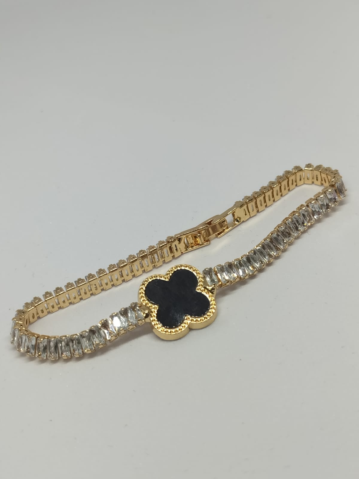 AD Black Flower Bracelet