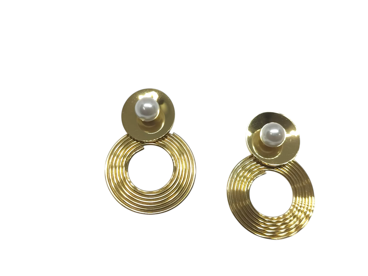 Anti-Tarnish Round Drop Earins