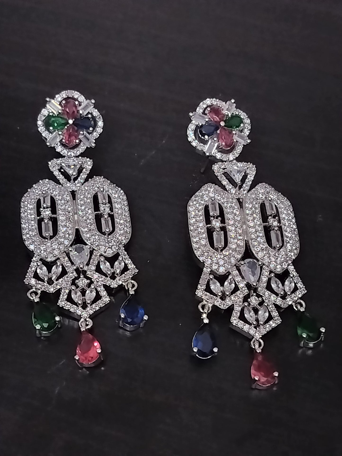 AD Long Drop Earring
