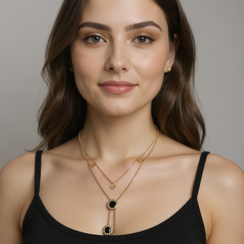 Anti Tarnish Double Chain Necklace