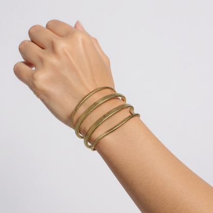 Anti Tarnish Spiral Bracelet