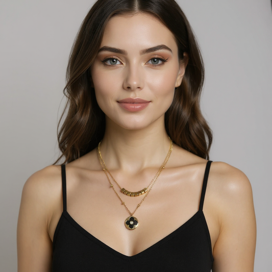 Anti Tarnish Double Chain Necklace