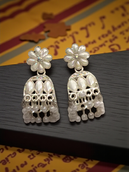 White Pearl Jhumka