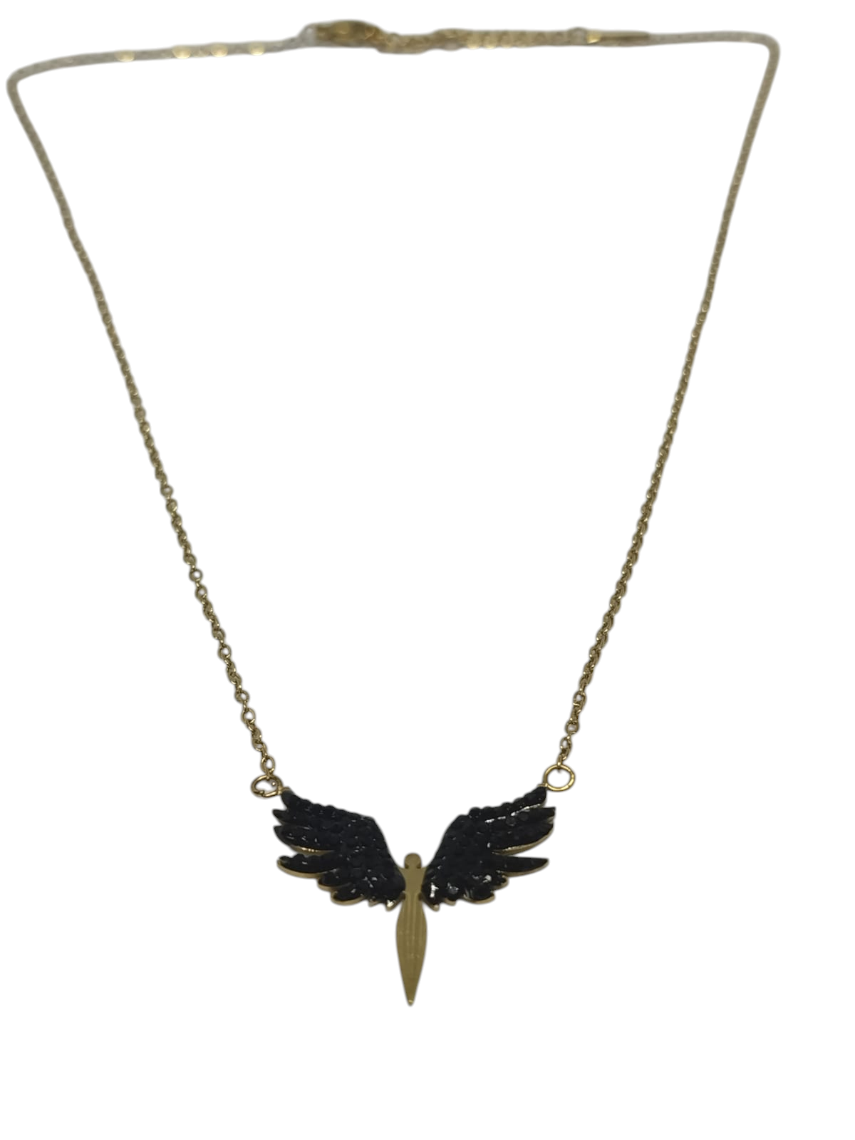 Angel Wings Golden Pendant Necklace