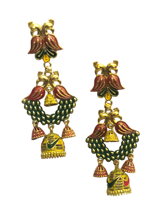Multicolor Oxidized Jhumka