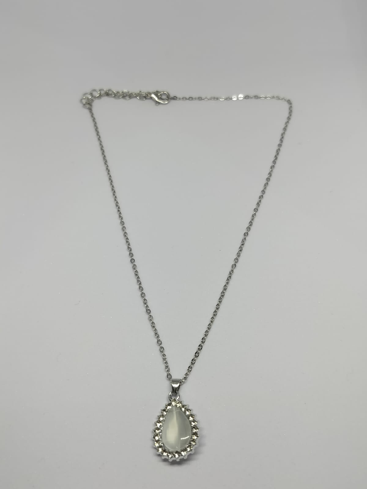 Silver AD Drop Pendant Necklace