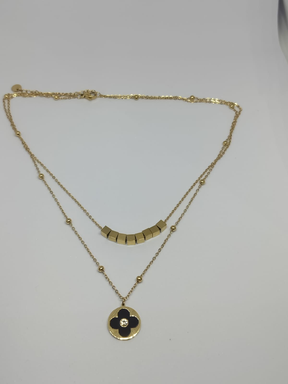 Anti Tarnish Double Chain Necklace