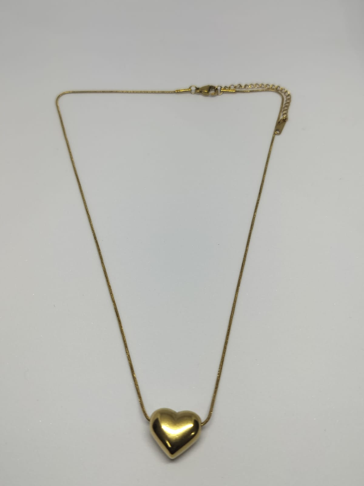 Anti Tarnish Golden Heart Pendant Necklace