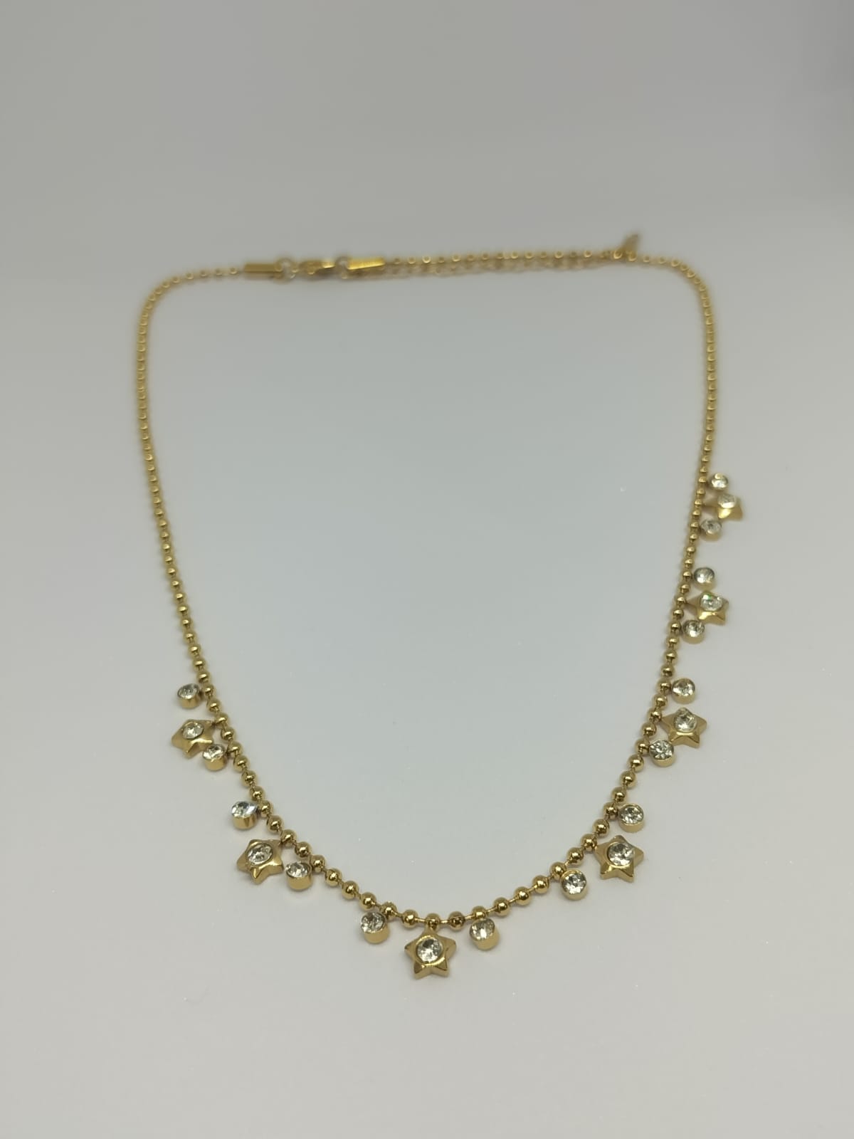 Star Moon AD Golden Necklace