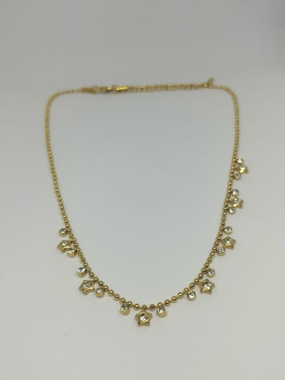 Star Moon AD Golden Necklace