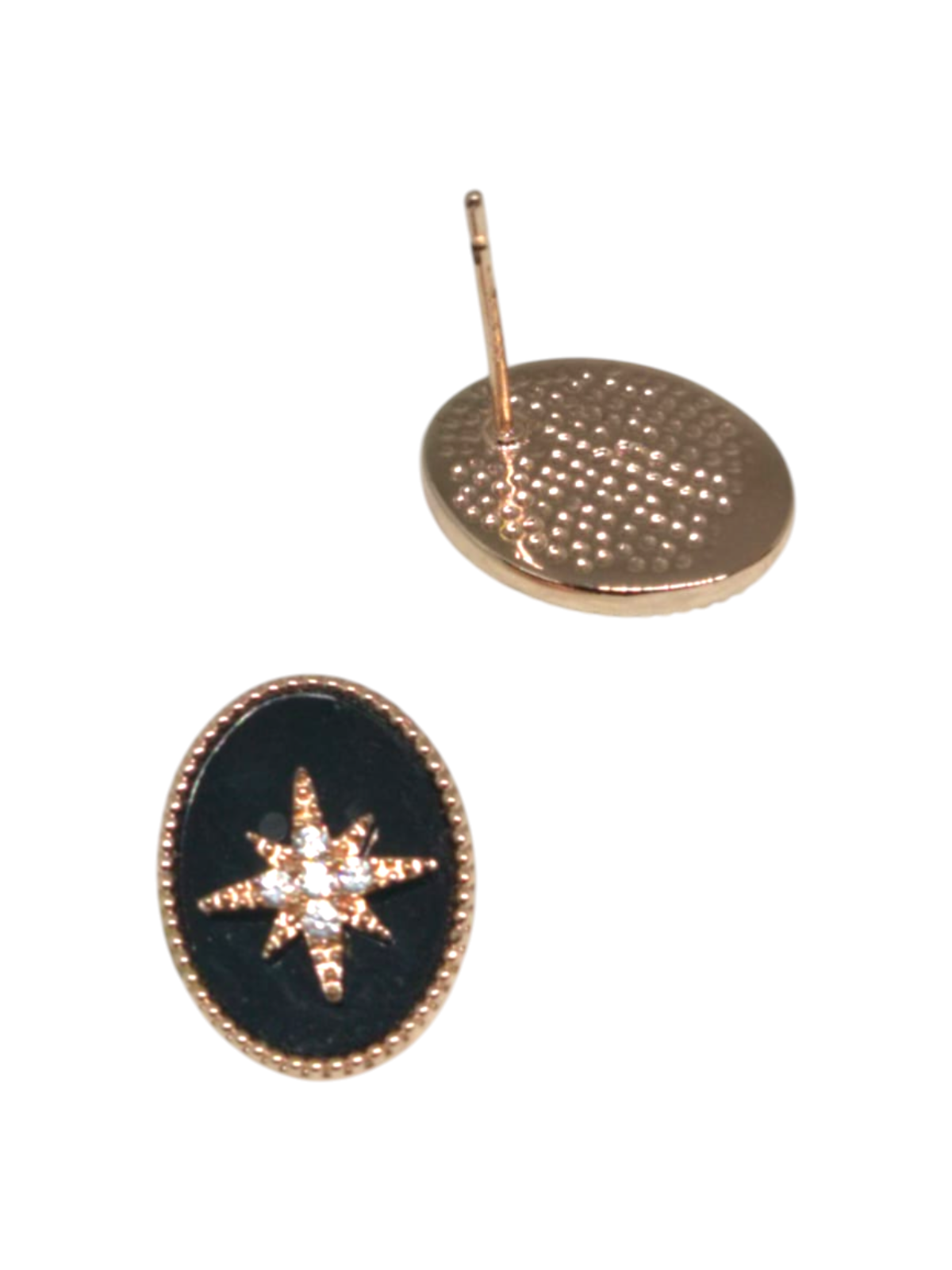 Rosegold Black Stud