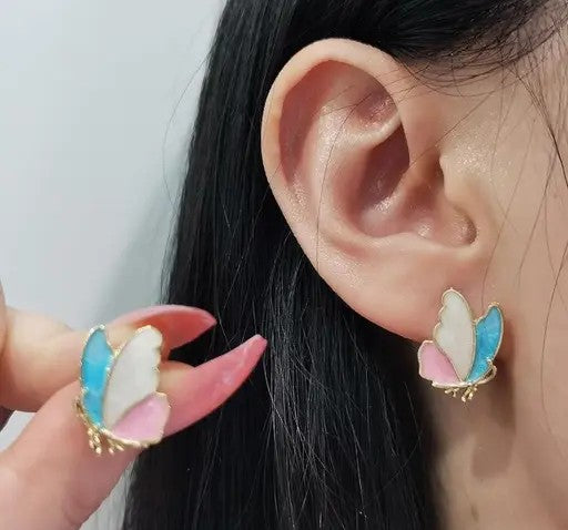 Colorful Butterfly Stud